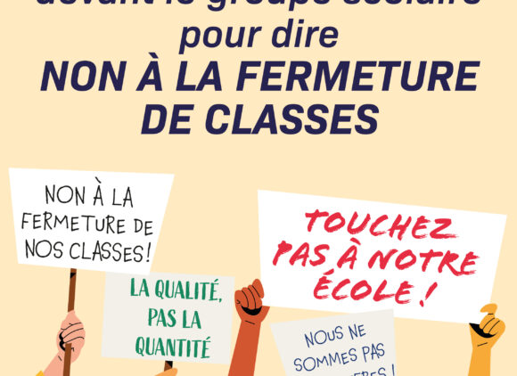 Manifestation contre la fermeture de classes