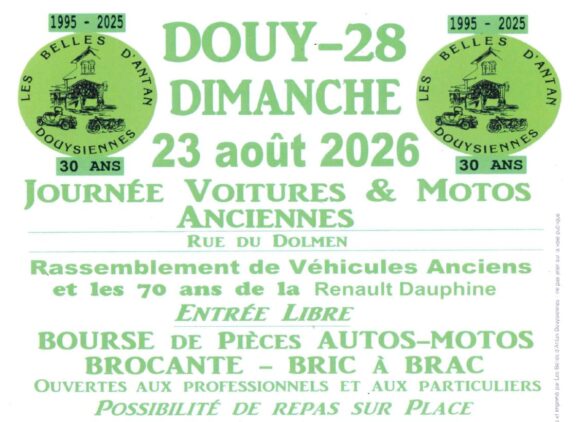 JOURNEE VOITURES ET MOTOS ANCIENNES – DOUY