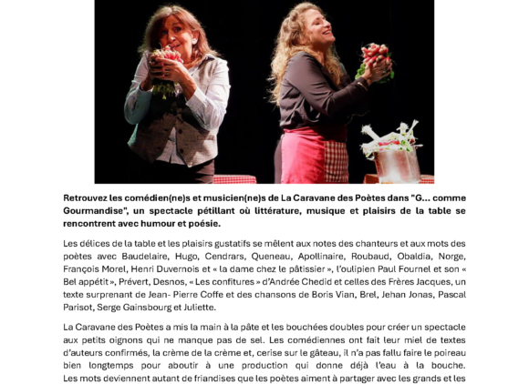 G….comme gourmandise