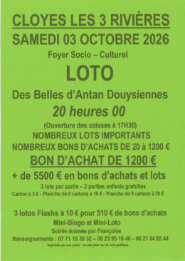 LOTO DES BELLES D ANTAN DOUYSIENNES